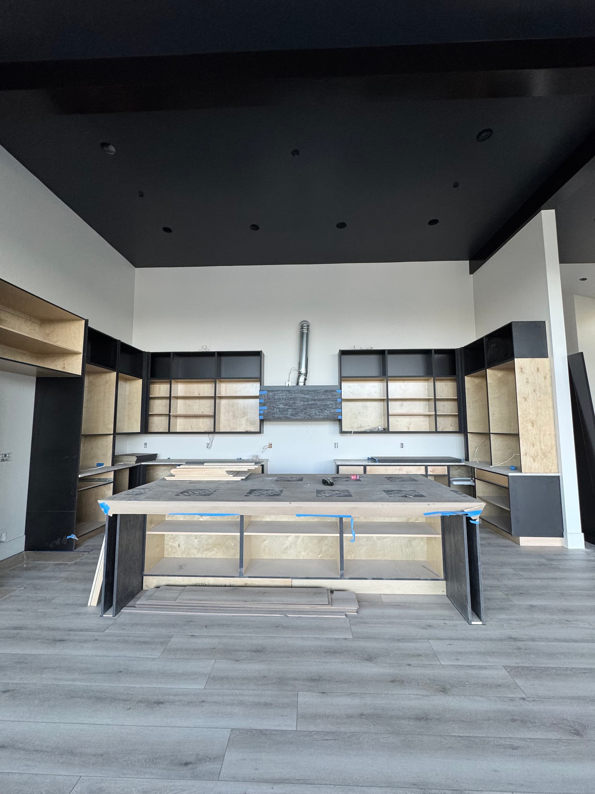 Kitchen cabinetry installation with laminate flooring — Camas, WA